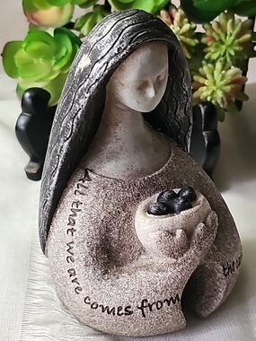 Handcrafted Art Stone By CARSON "Mother" Figurine Home Accent